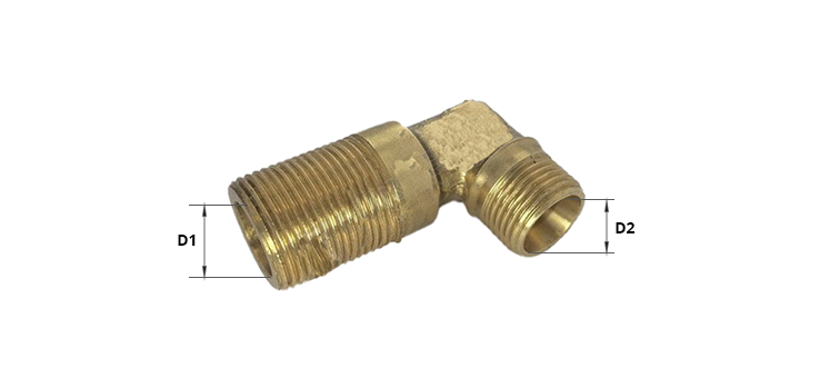 Coude 90° male x male passe cloison freinage
