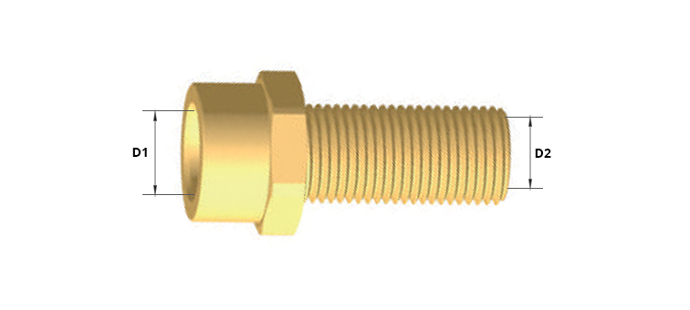 Adapteur droite male x male passe cloison freinage