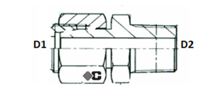 Adapteur orientable GAZ conique série GAZ