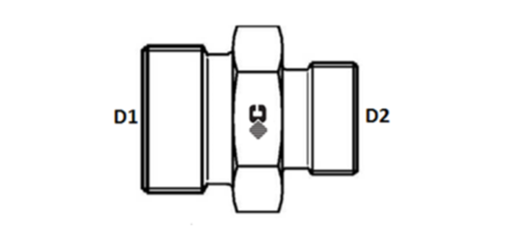 Union double de réduction série GAZ