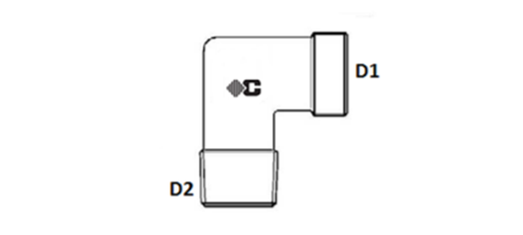 Coude male conique métrique série LL