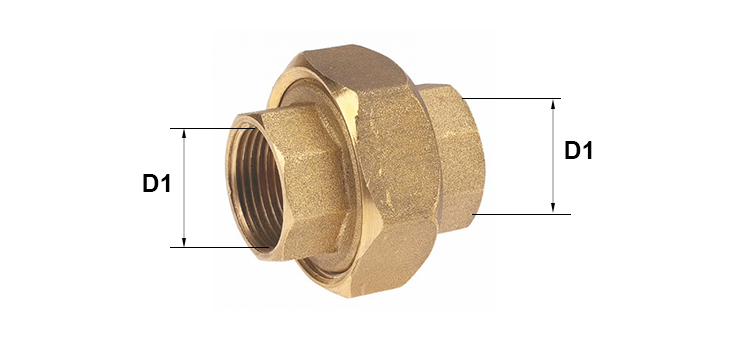 Raccord union laiton femelle x femelle