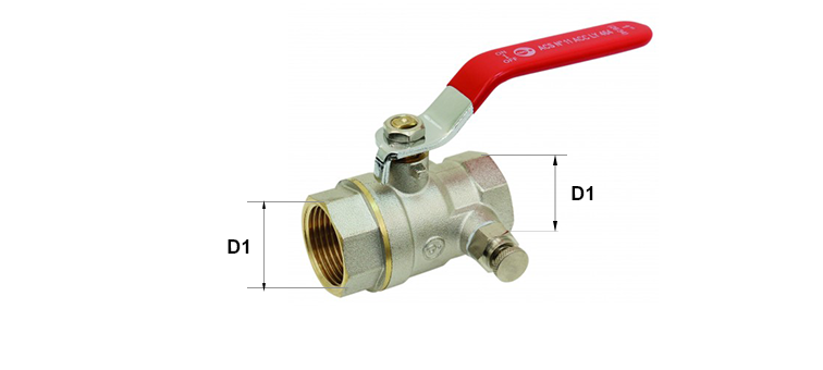 Vanne laiton à purge femelle x femelle