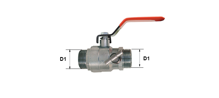 Vanne laiton à purge male x male