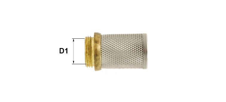 Crépine inox - Raccord male laiton