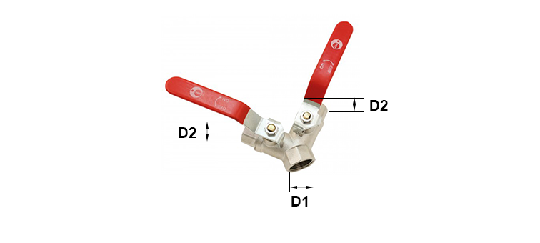 Vanne laiton en Y femelle