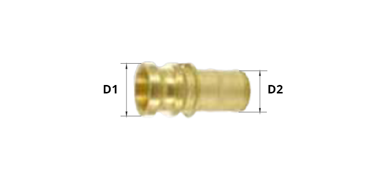 Adapteur male douille annelée laiton