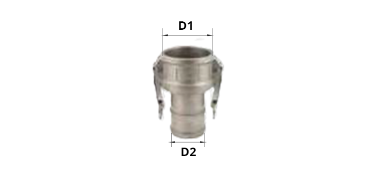 Coupleur femelle douille annelée inox