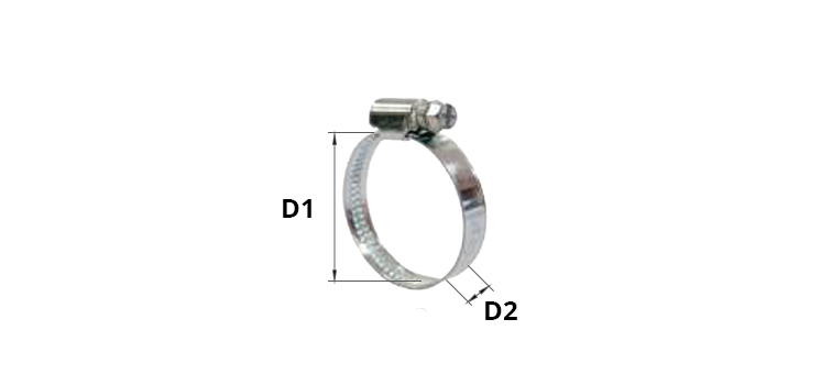 Collier acier à bande pleine 9mm