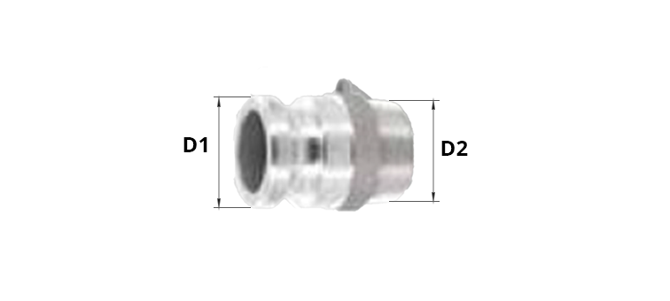 Adapteur fileté male alu