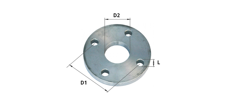 Bride plate à souder PN10/16 acier