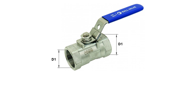 Vanne inox monobloc femelle x femelle