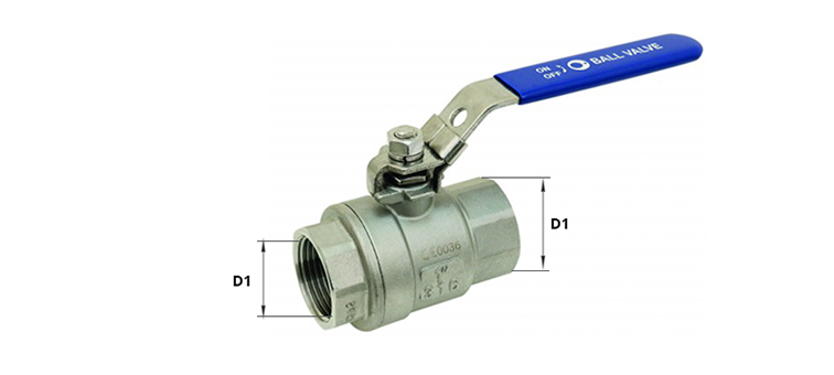 Vanne inox passage intégral femelle x femelle