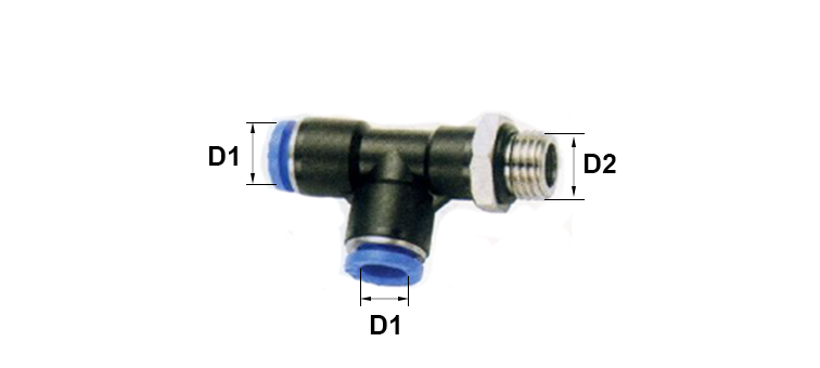 Te male renversé cylindrique
