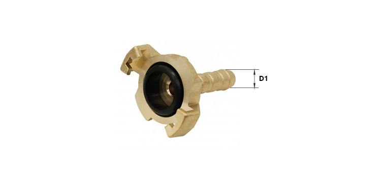 Raccord express à queue cannelée