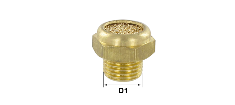 Silencieux embase laiton, pastille bronze fritté