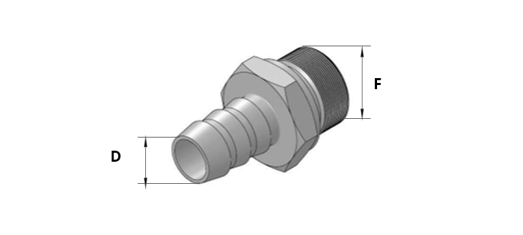 Embout male MÉTRIQUE cone 60° gasoil