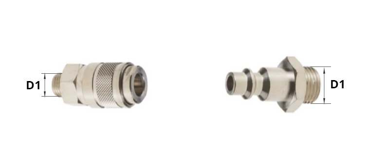 Coupleur air type US male gaz