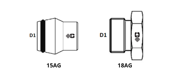 Obturateur femelle et male série GAZ
