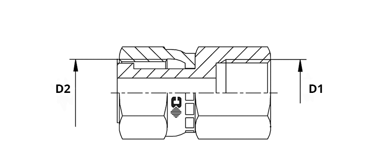 Adapteur tournant ORFS x femelle prise de pression