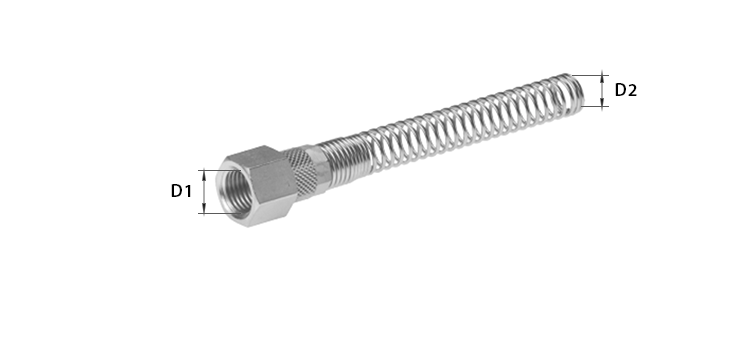 Raccord droit femelle avec ressort