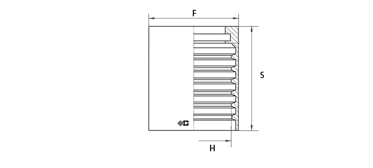 Jupe 1SC-R1AT-2SC-R6-2TE INOX