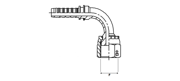 Embout à sertir femelle BSP fond plat 90° inox