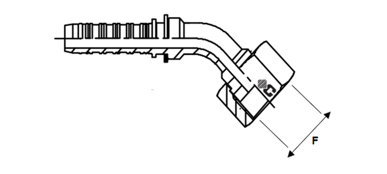 Embout à sertir femelle BSP fond plat 45° inox