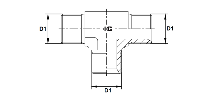 Te égal male BSP inox