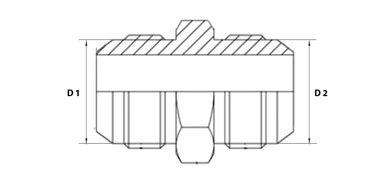 Adapteur male JIC x male JIC inox
