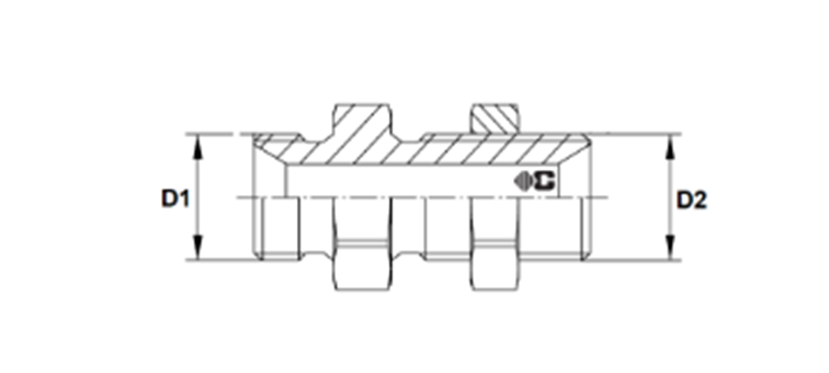Adapteur male BSP de cloison inox