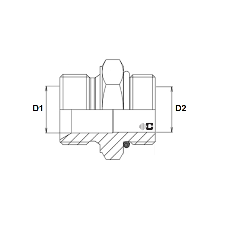 Adapteur male agricole x male métrique 24°